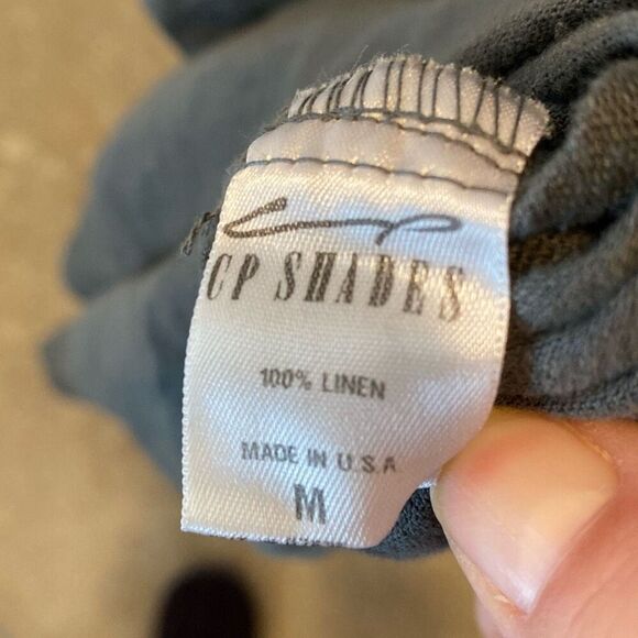 CP Shades Linen Maxi Dress Gray Sleeveless Pockets Minimalist Lagenlook MEDIUM - Picture 9 of 11